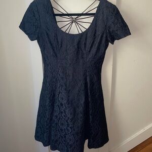 Vintage 90s black lace dress